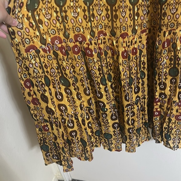 NWT Oliphant Smocked Neck Long Sleeve Fortela Saffron Dress XL - Picture 6 of 8